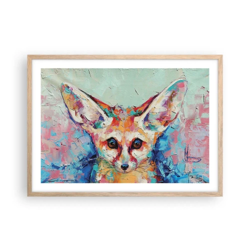 Pôster com moldura de carvalho claro - Estão prontos para mim? - 70x50 cm