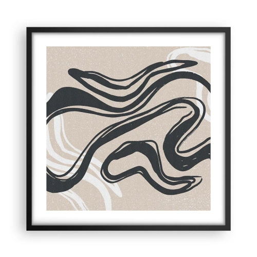 Pôster com moldura preta - Expressão multiplicada - 50x50 cm