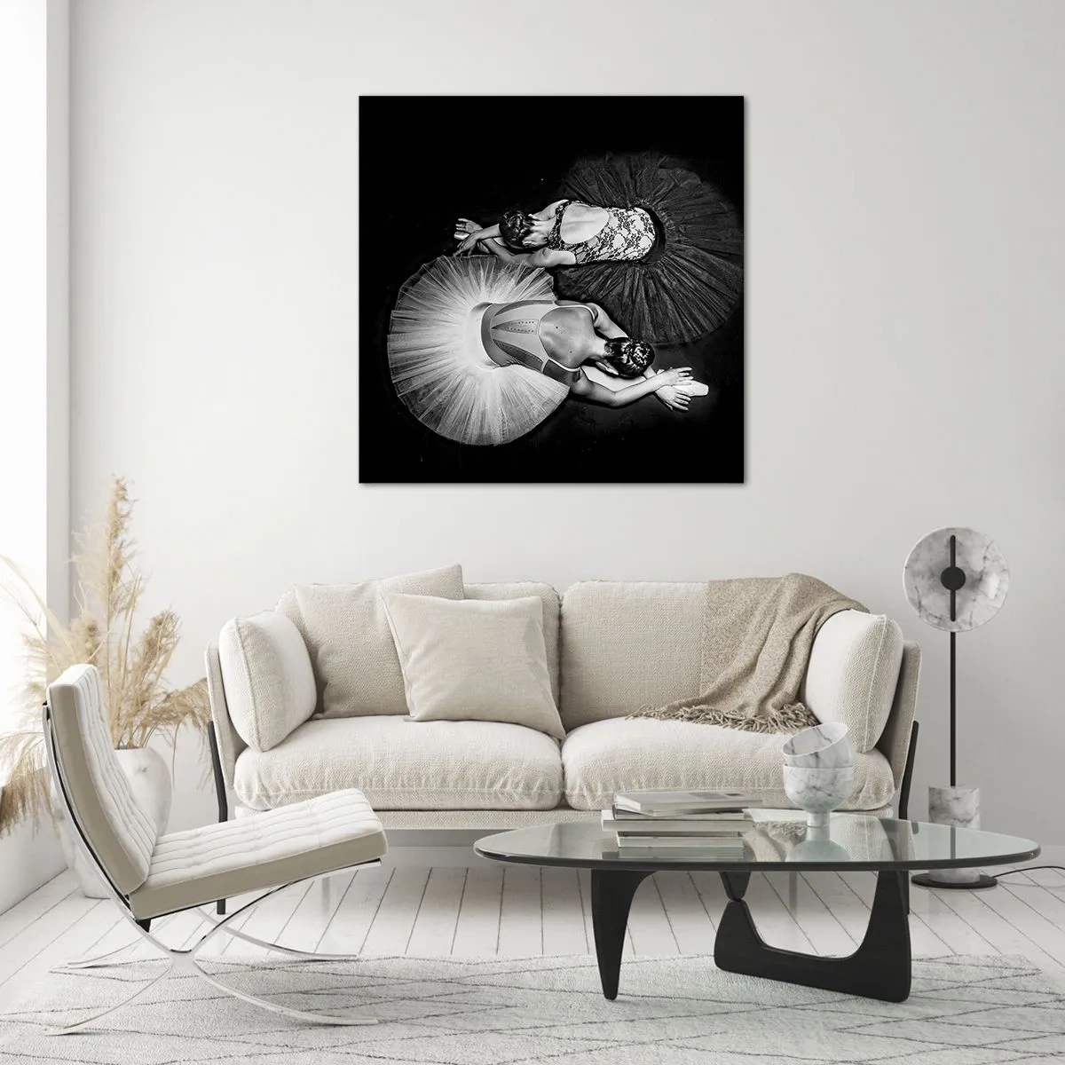 Quadro em vidro - Jin e yang – o equilíbrio perfeito - 40x40 cm