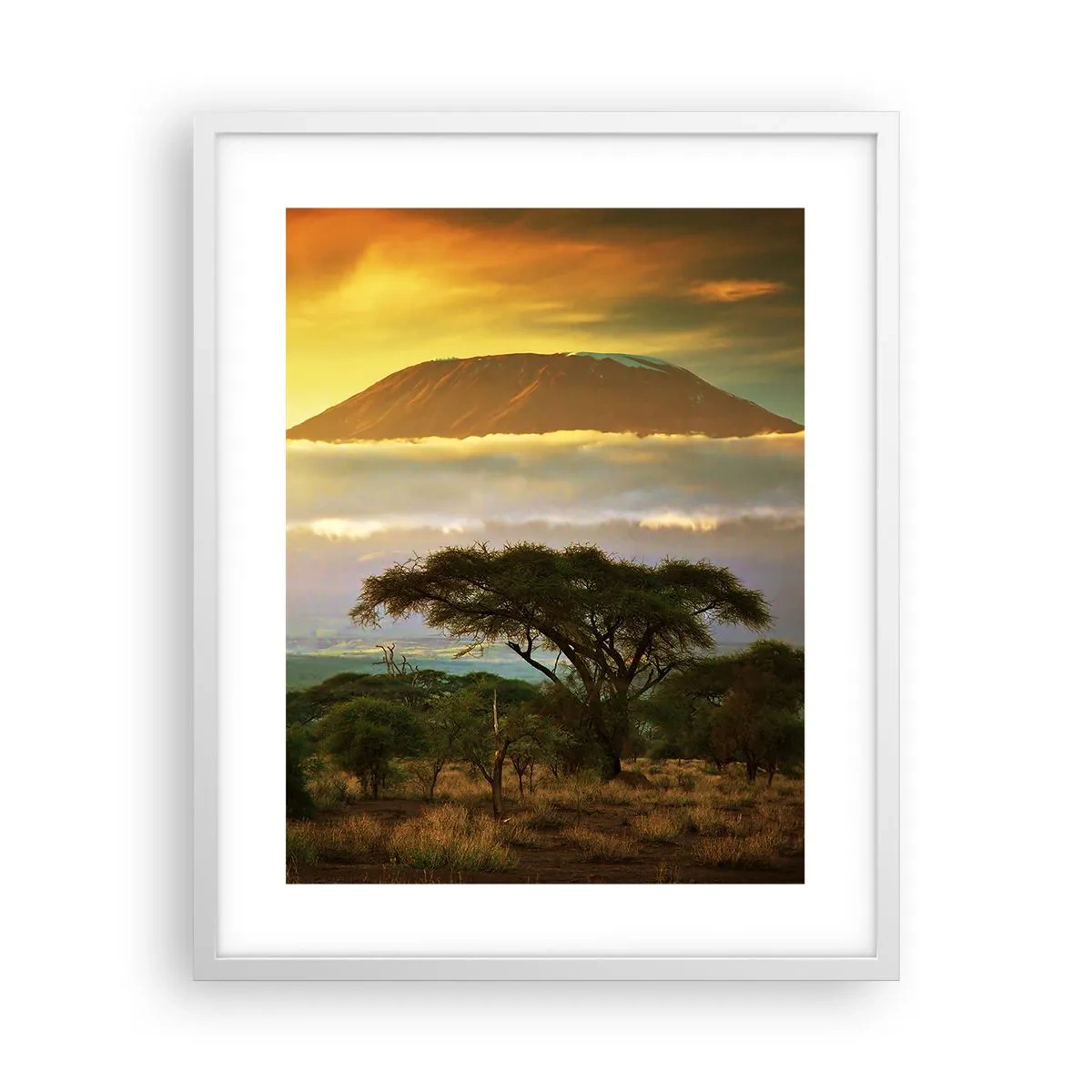 Pôster em moldura branca - O sonho do viajante - 40x50 cm