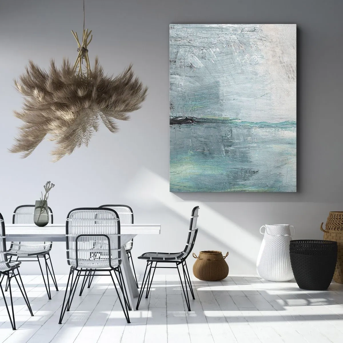 Quadro em tela - Horizontalmente em azul - 50x70 cm