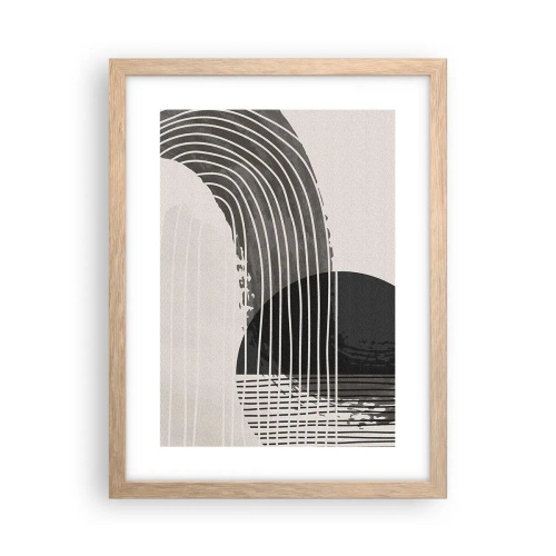 Pôster com moldura de carvalho claro - Ida e volta - 30x40 cm