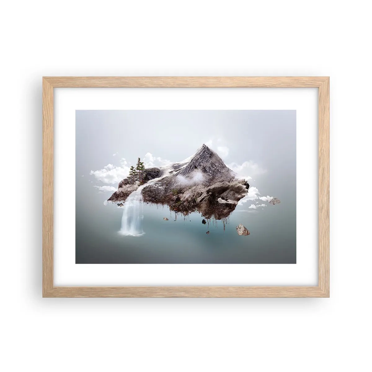 Pôster com moldura de carvalho claro - Pelos olhos de um surrealista - 40x30 cm