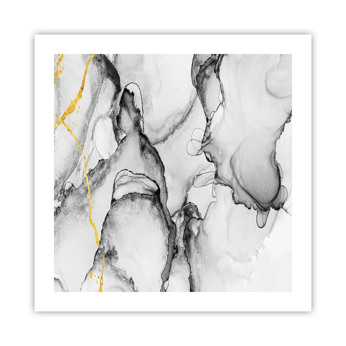 Pôster - Composição dourada - 50x50 cm