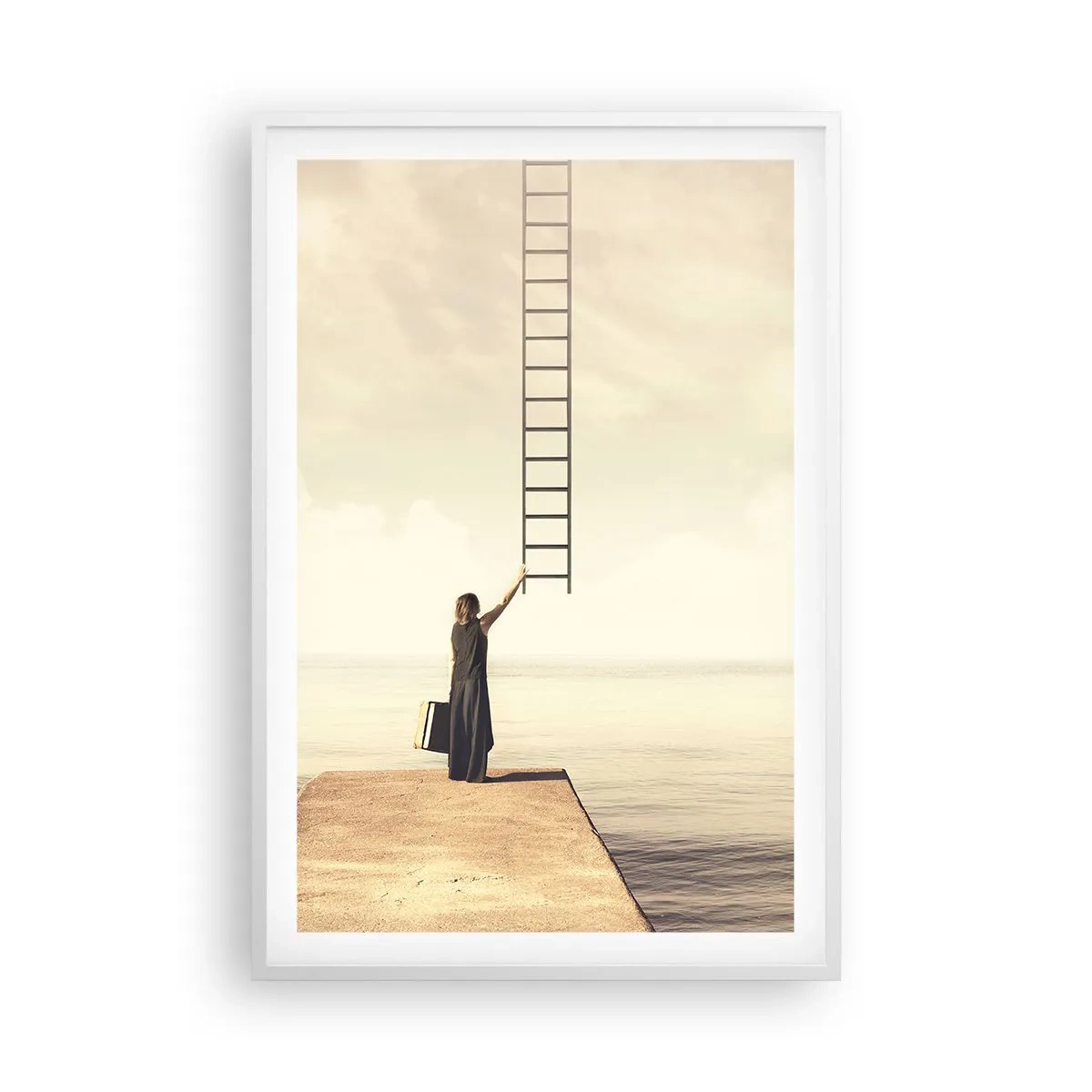 Pôster em moldura branca - Uma viagem mágica - 61x91 cm