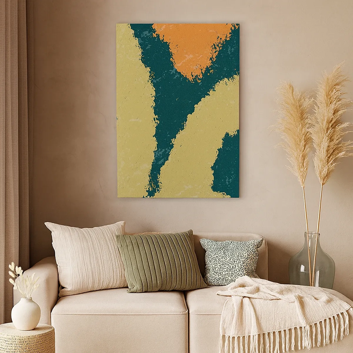 Quadro em tela - Abstração – movimento lento - 50x70 cm