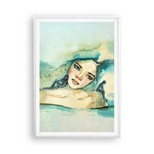 Pôster em moldura branca - Am I blue? - 70x100 cm