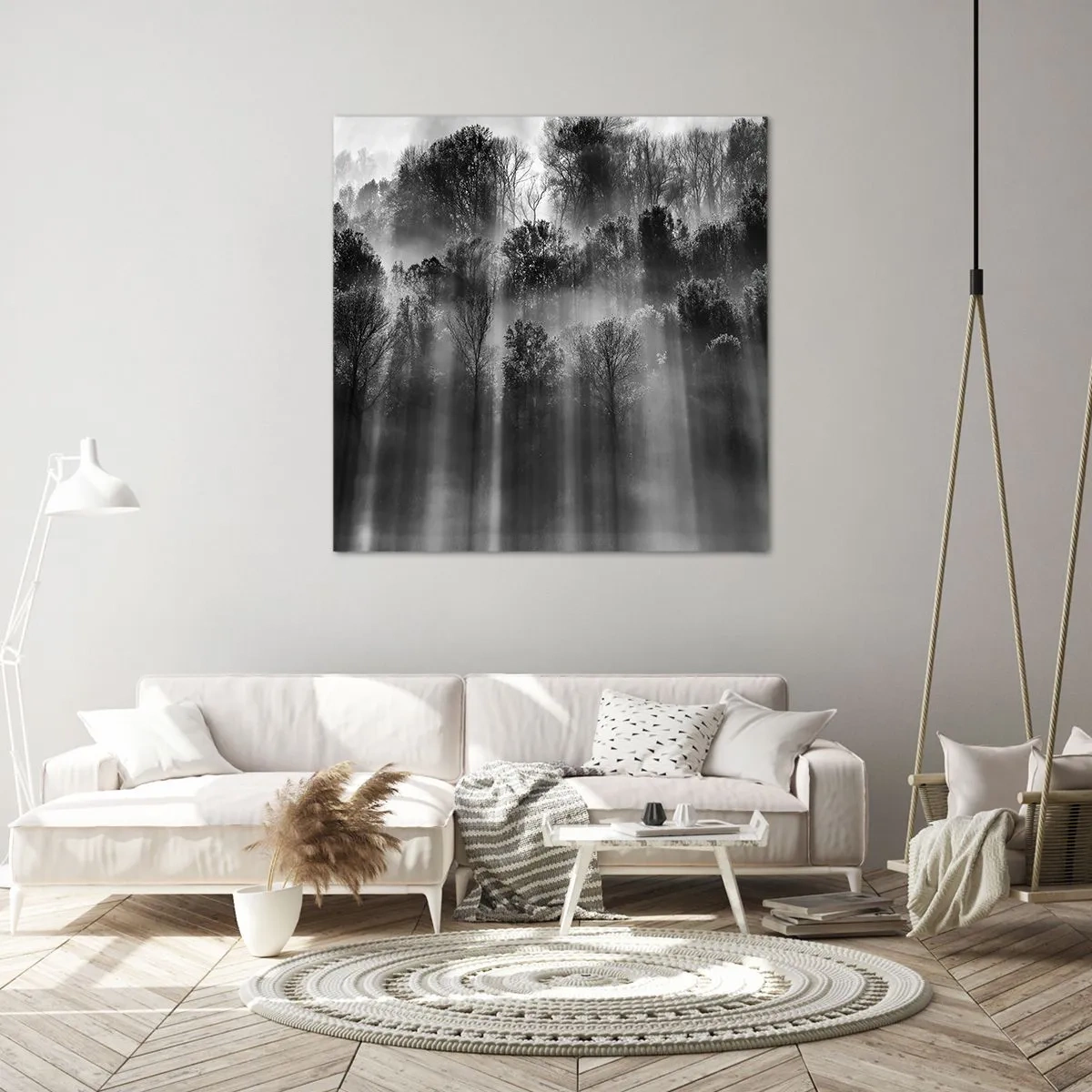 Quadro em tela - Em correntes de luz - 60x60 cm