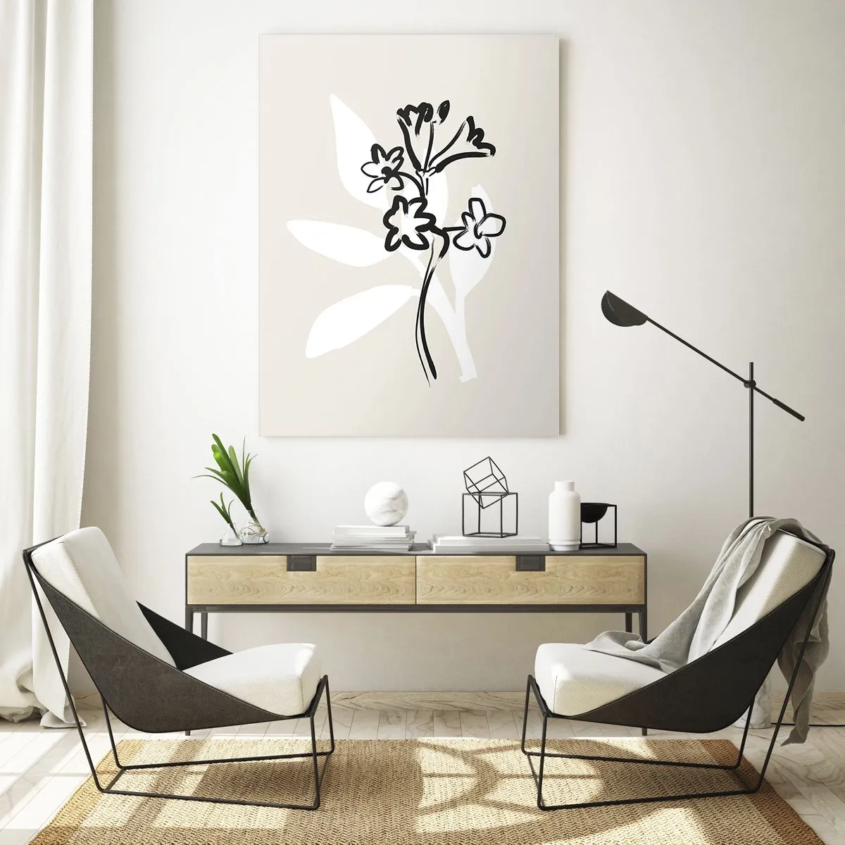 Quadro em vidro - Esboço para o herbário - 50x70 cm