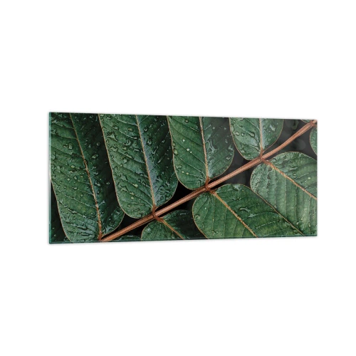 Quadro em vidro - Num ritmo verde - 120x50 cm