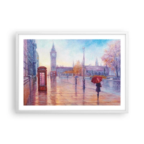 Pôster em moldura branca - Um dia de outono em Londres - 70x50 cm