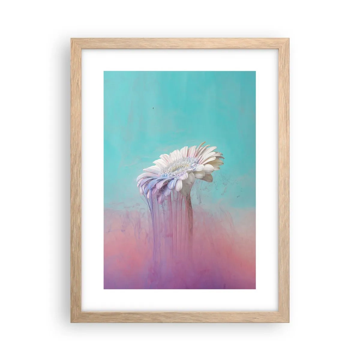 Pôster com moldura de carvalho claro - O submundo das flores - 30x40 cm