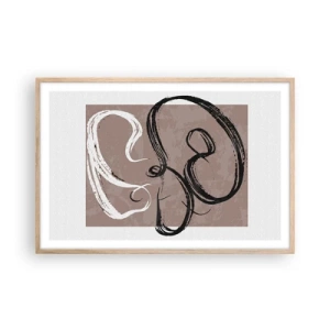 Pôster com moldura de carvalho claro - Composição – a busca pela plenitude - 91x61 cm