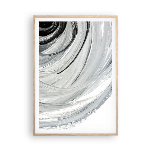 Pôster com moldura de carvalho claro - Composição orbital - 70x100 cm