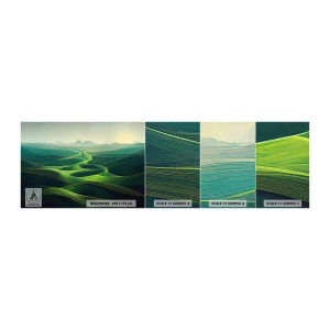 Amostra de papel de parede Premium Canvas - Nos vales verdes - Paisagem, Prado, Vales - 100x30 cm