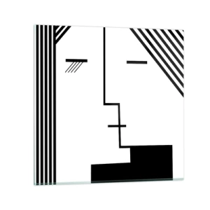 Quadro em vidro - Apenas um beijo - 70x70 cm