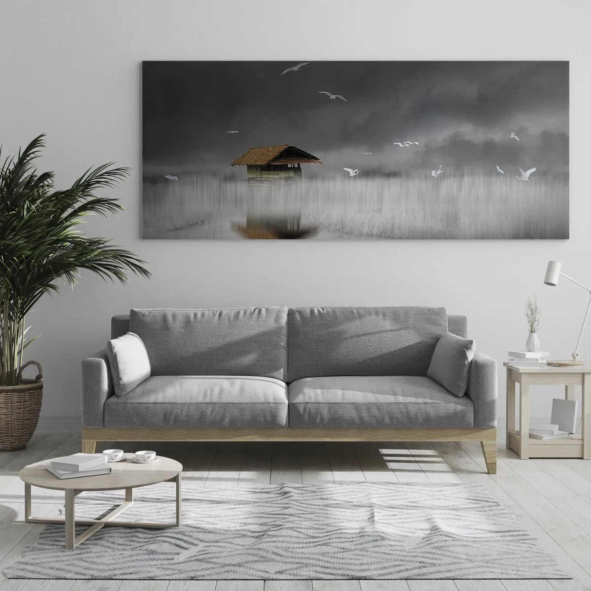 Quadro em vidro - Abrigo da chuva - 140x50 cm