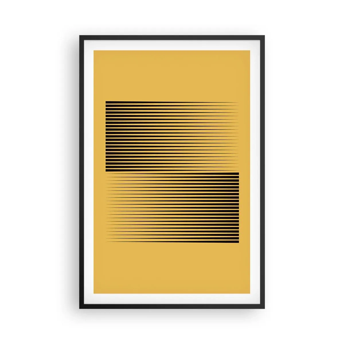 Pôster com moldura preta - Quadratura de opostos - 61x91 cm