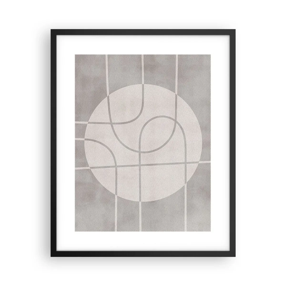 Pôster com moldura preta - Circular e direto - 40x50 cm