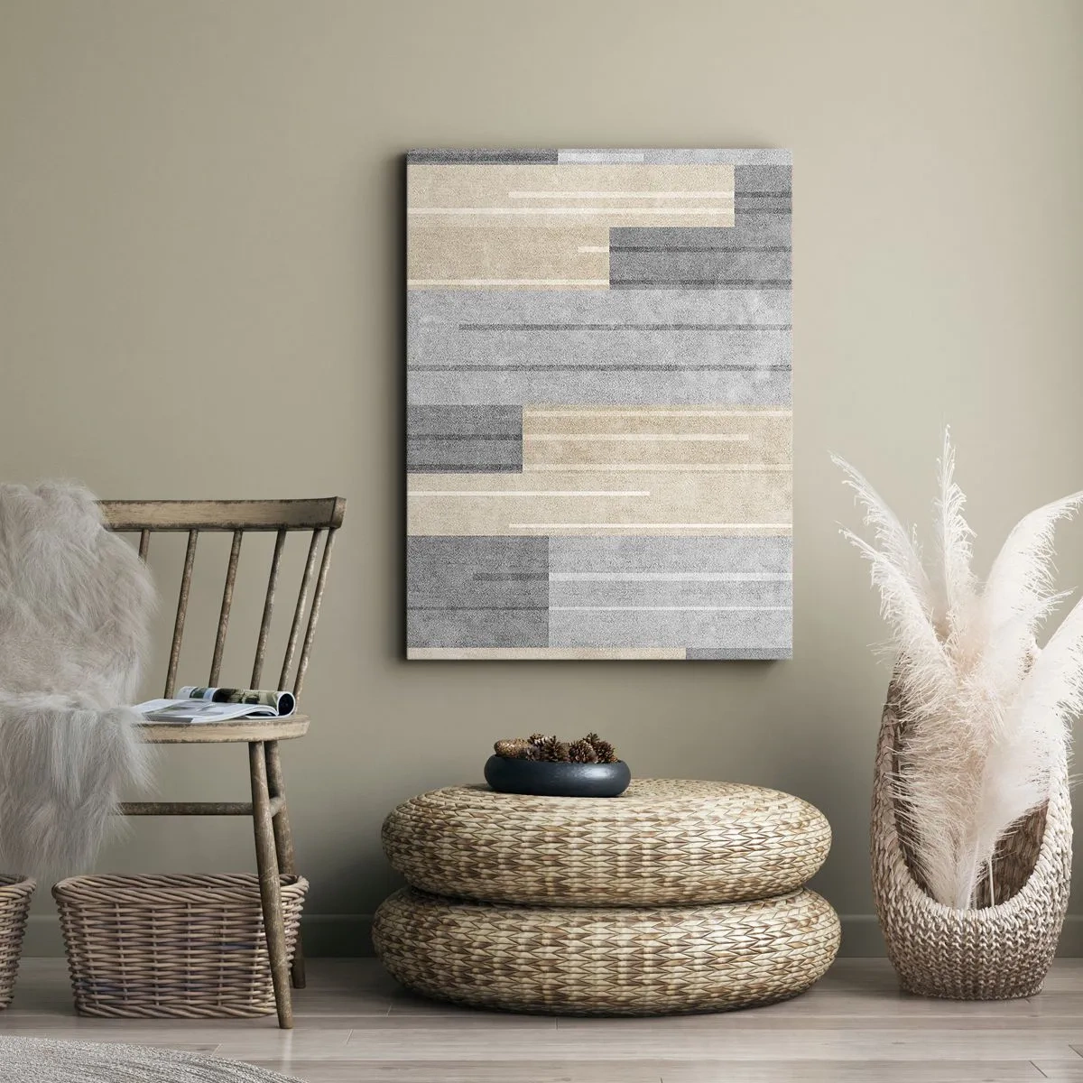 Quadro em tela - Composição: mantenha vertical - 65x120 cm