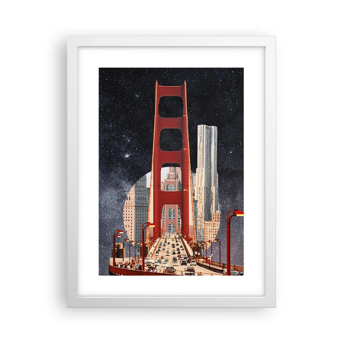 Pôster em moldura branca - Sempre no centro - 30x40 cm