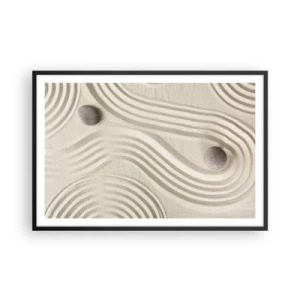 Pôster com moldura preta - Um toque de calor - 91x61 cm