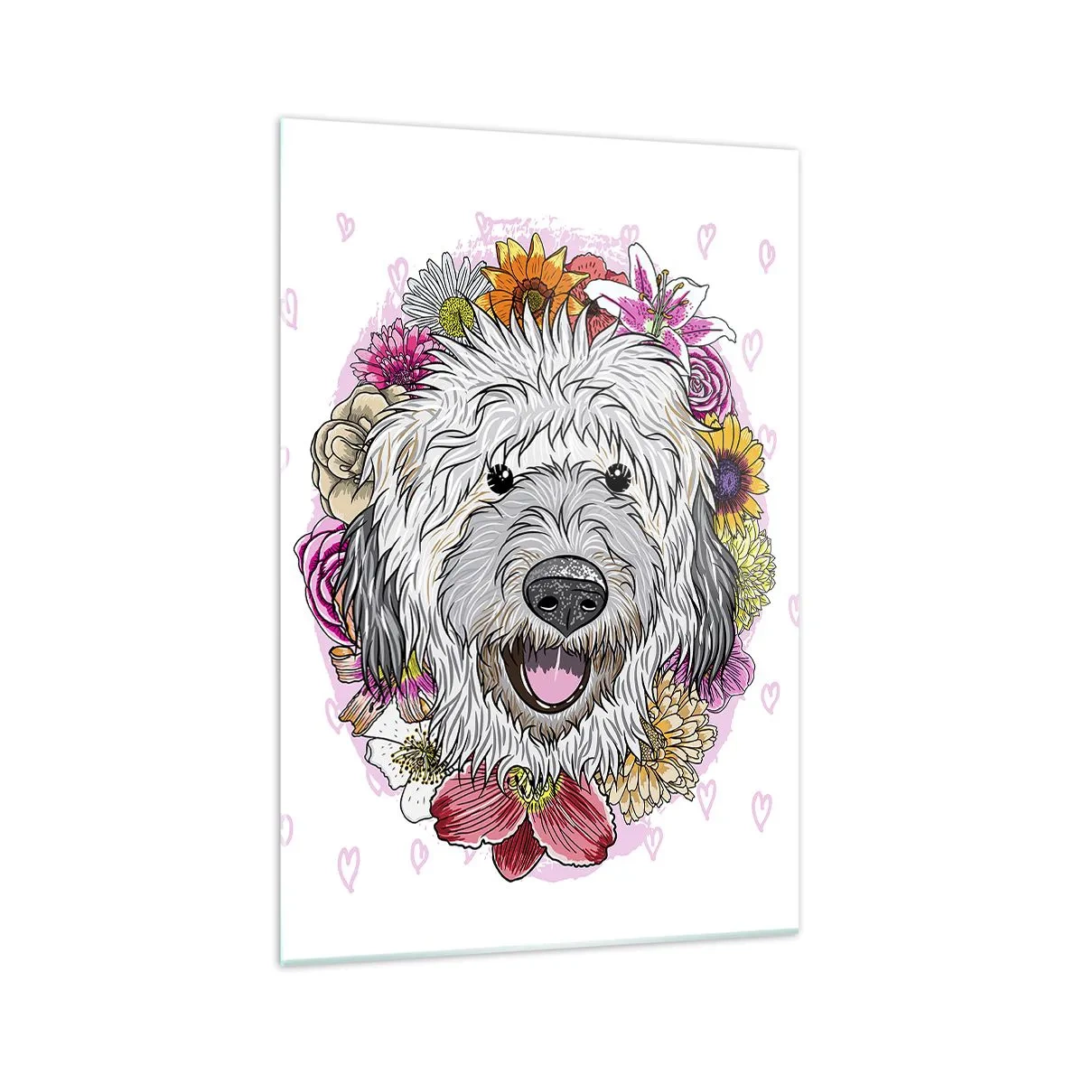 Quadro em vidro - Alegria de cachorrinho - 70x100 cm