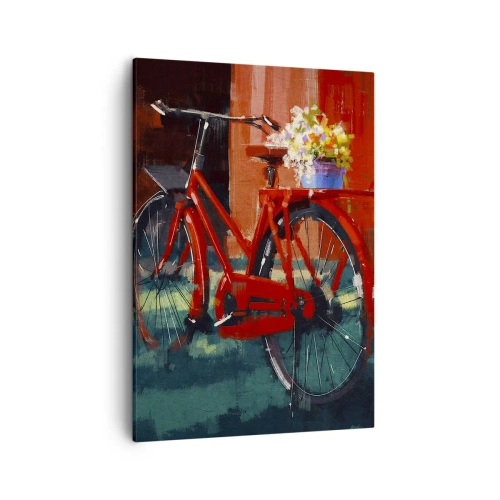 Quadro em tela - Quero andar de bicicleta - 50x70 cm