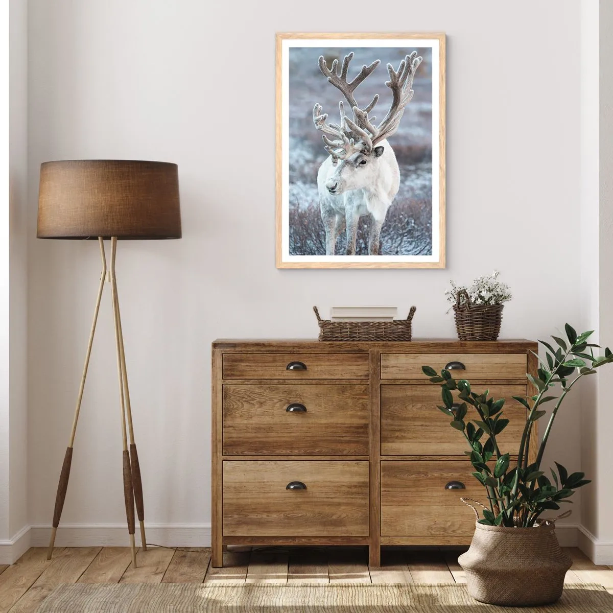 Pôster com moldura de carvalho claro - Retrato ao sol - 70x100 cm