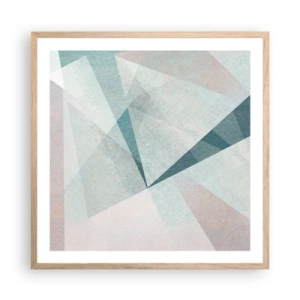 Pôster com moldura de carvalho claro - Calmo, embora dinâmico - 60x60 cm