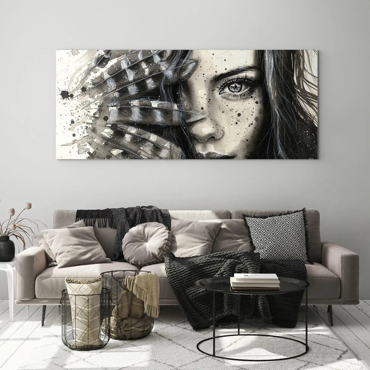 Quadro em vidro - Beleza selvagem - 90x30 cm