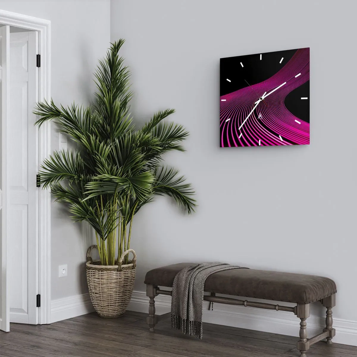 Relógio de parede - Relógio em vidro - Avenida da luz - 40x40 cm