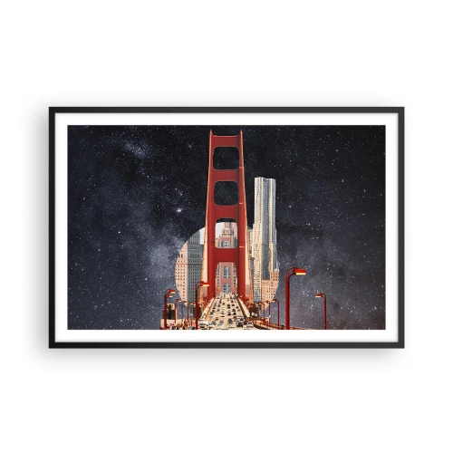 Pôster com moldura preta - Sempre no centro - 91x61 cm