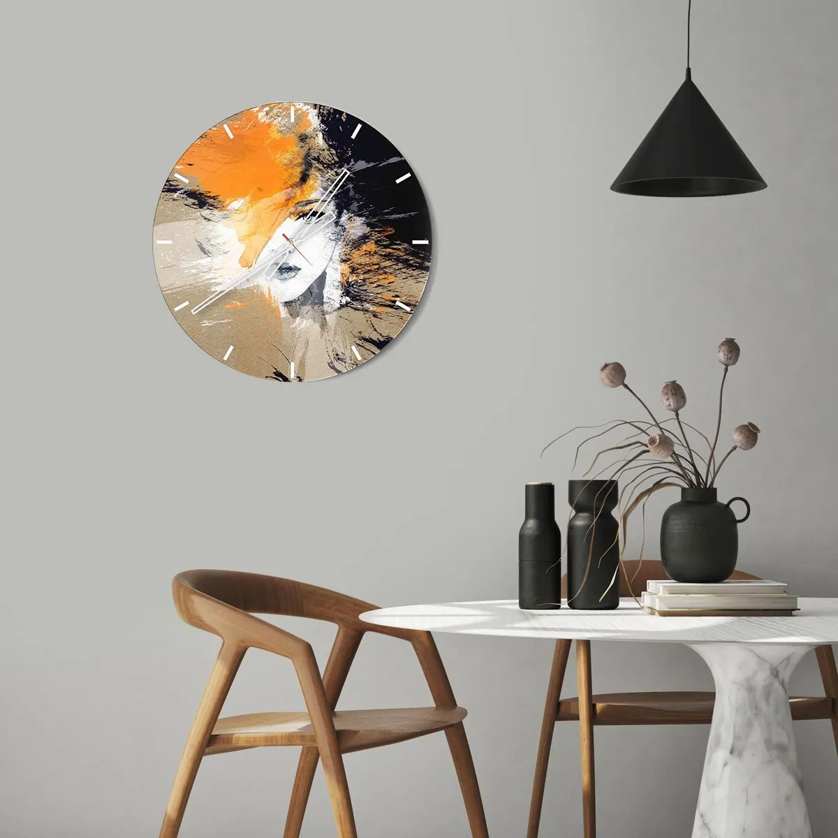 Relógio de parede - Relógio em vidro - E fez-se a luz - 30x30 cm