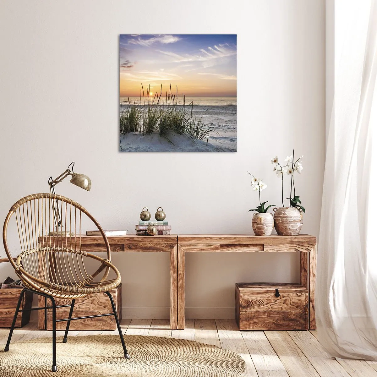 Quadro em tela - Olhe, pense, sinta - 30x30 cm