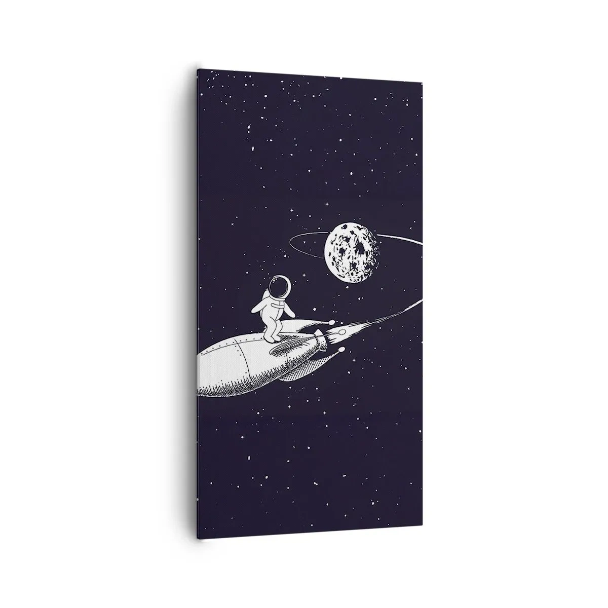 Quadro em tela - Surfista espacial - 65x120 cm
