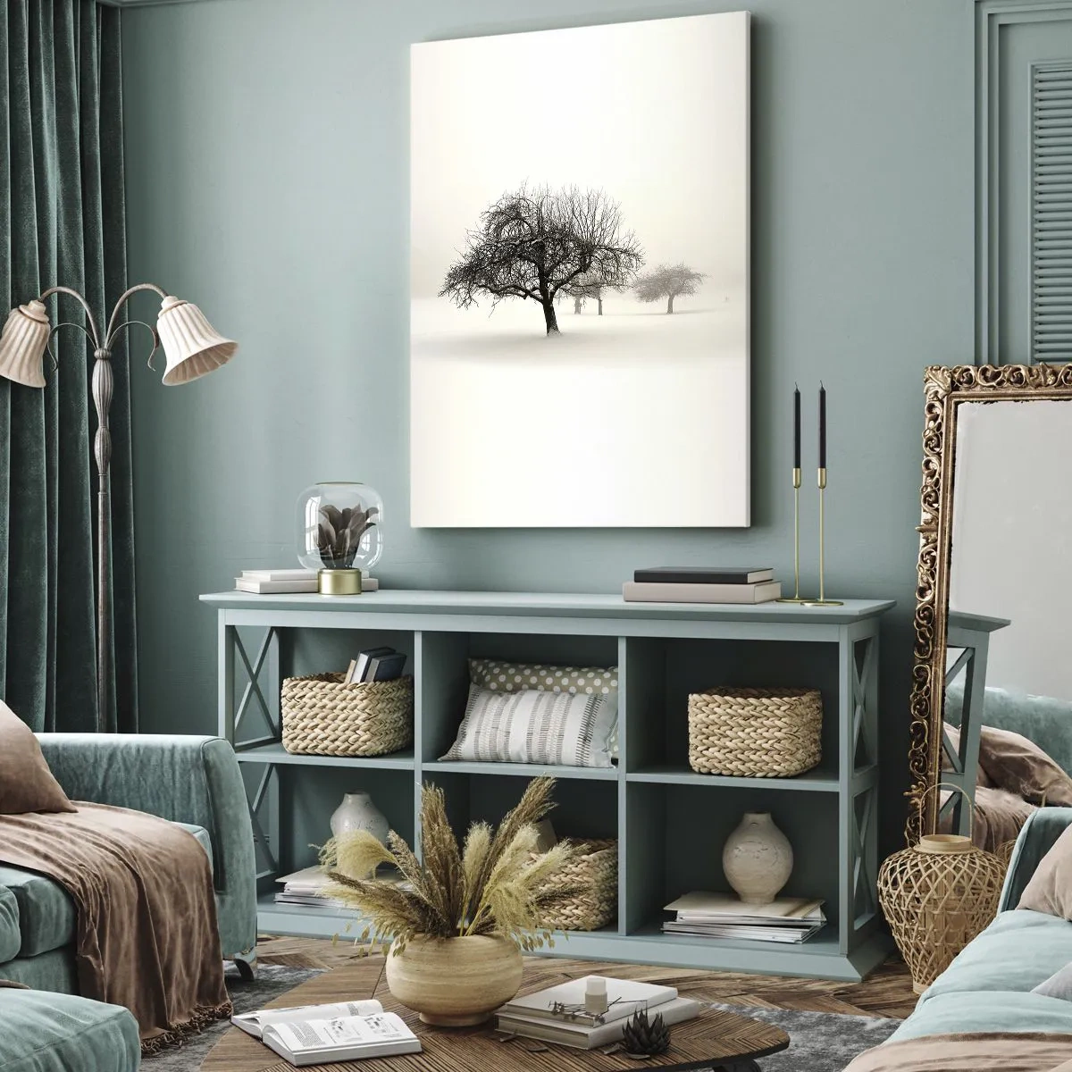Quadro em tela - Sono de inverno - 50x70 cm