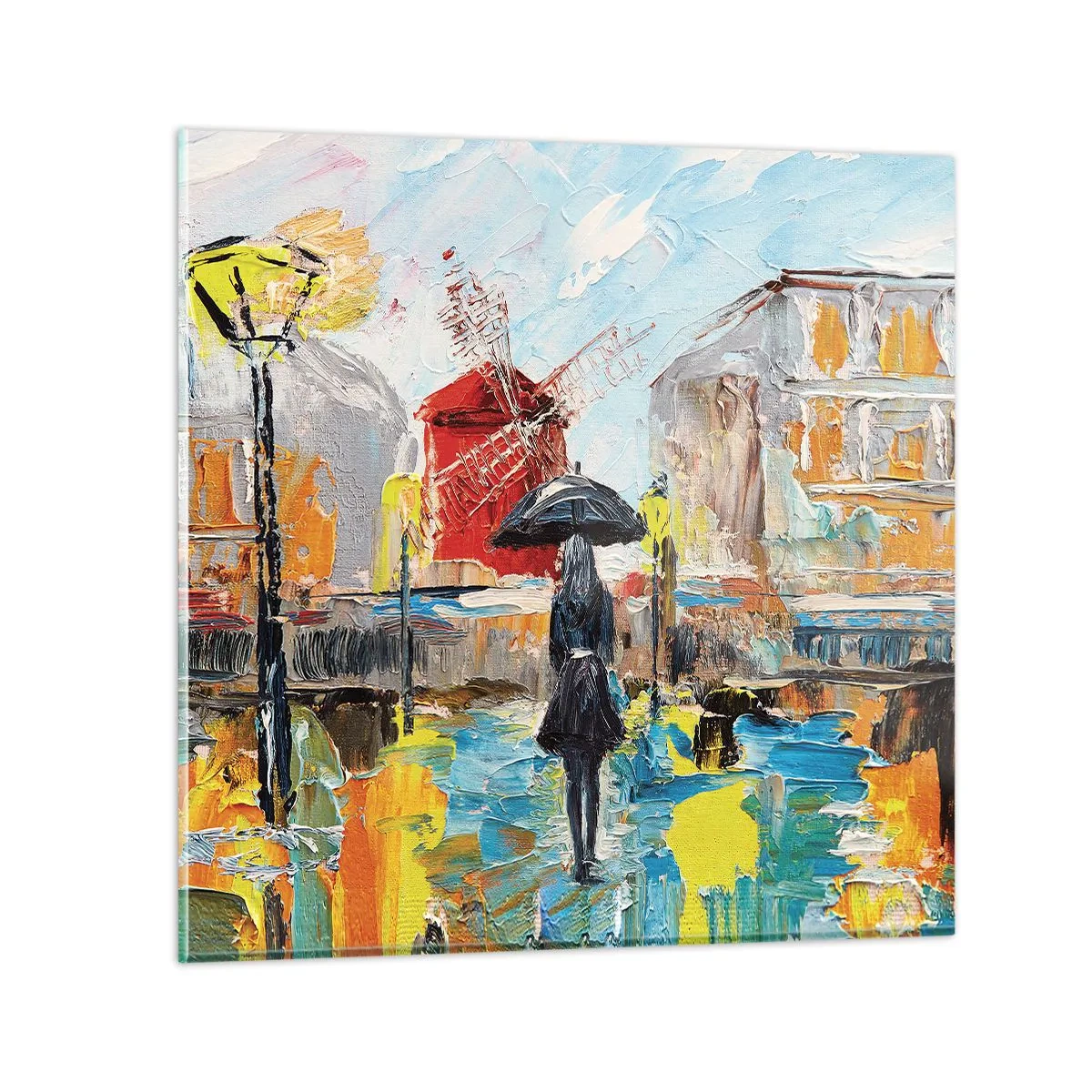 Quadro em vidro - Lendas parisienses - 30x30 cm