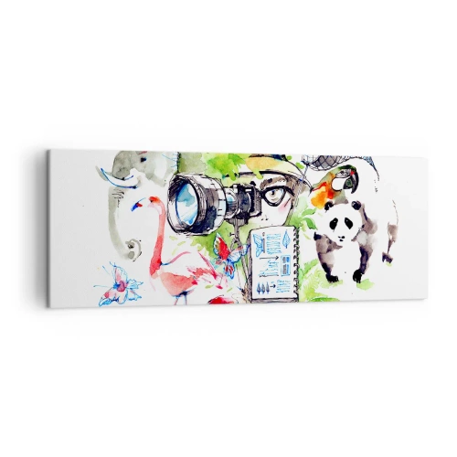 Quadro em tela - Através da lente do viajante - 140x50 cm