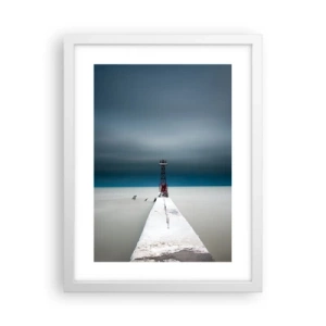 Pôster em moldura branca - Ao encontro do infinito - 30x40 cm