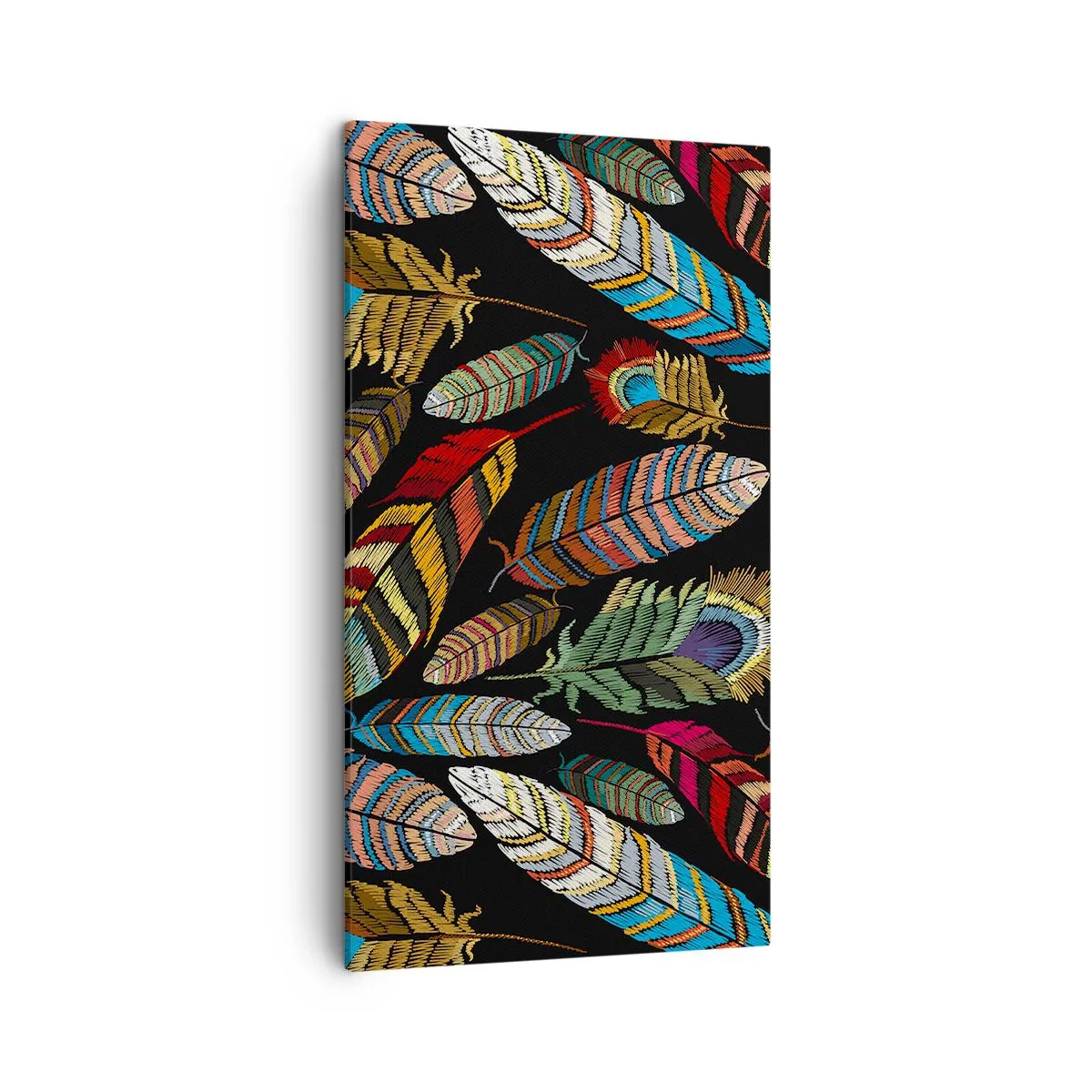 Quadro em tela - O carnaval dos pássaros - 45x80 cm