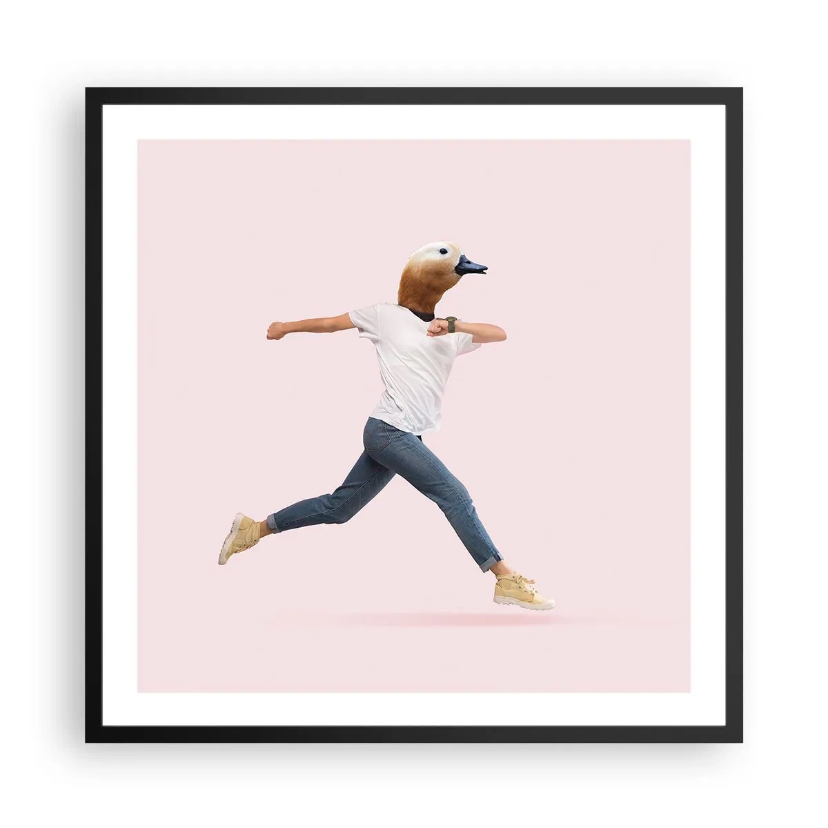 Pôster com moldura preta - Uma pitada de absurdo - 60x60 cm