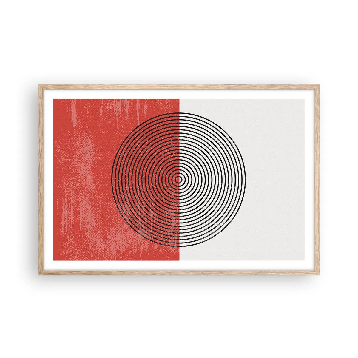 Pôster com moldura de carvalho claro - Direto ao ponto - 91x61 cm