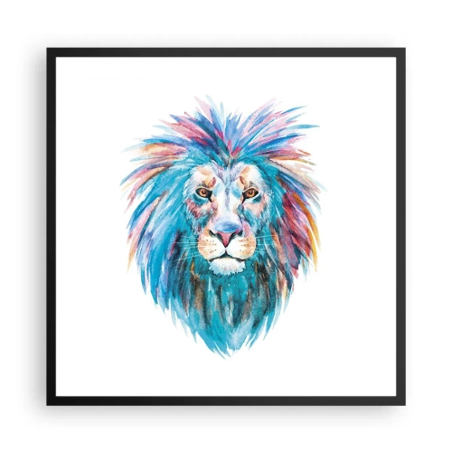 Pôster com moldura preta - Aura eletrizante - 60x60 cm