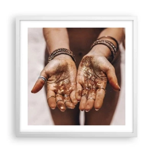 Pôster em moldura branca - Um presente para si - 50x50 cm