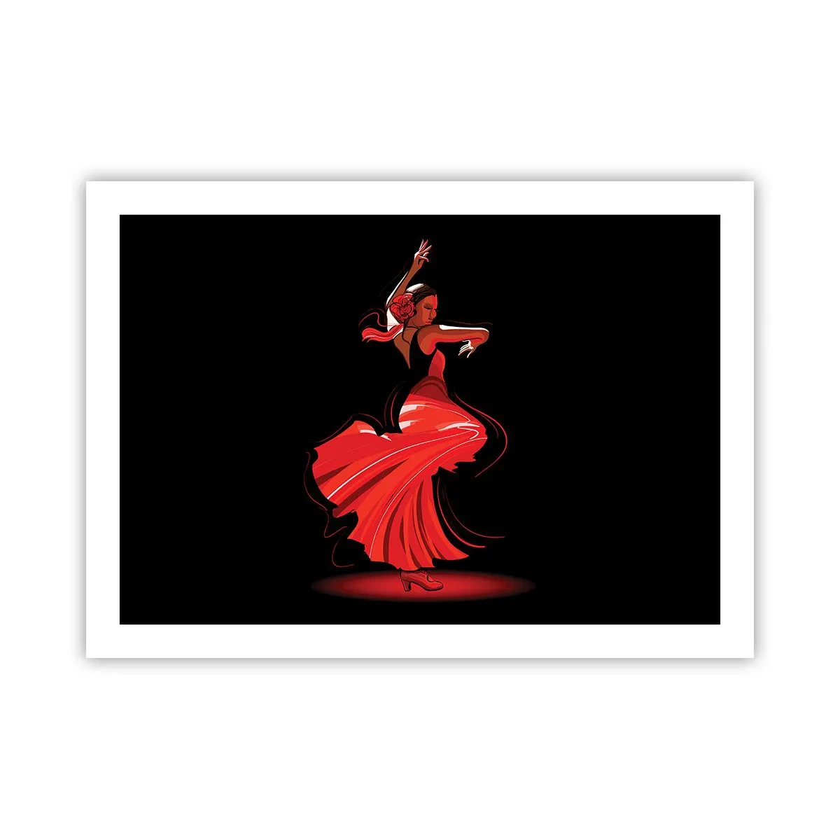 Pôster - O espírito ardente do flamenco - 70x50 cm