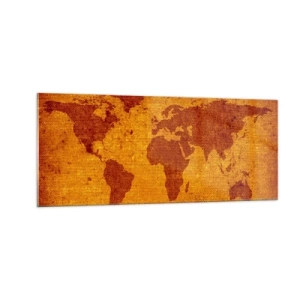 Quadro em vidro - Convite para viajar - 100x40 cm