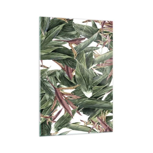 Quadro em vidro - Matagal esmeralda-lilás - 70x100 cm