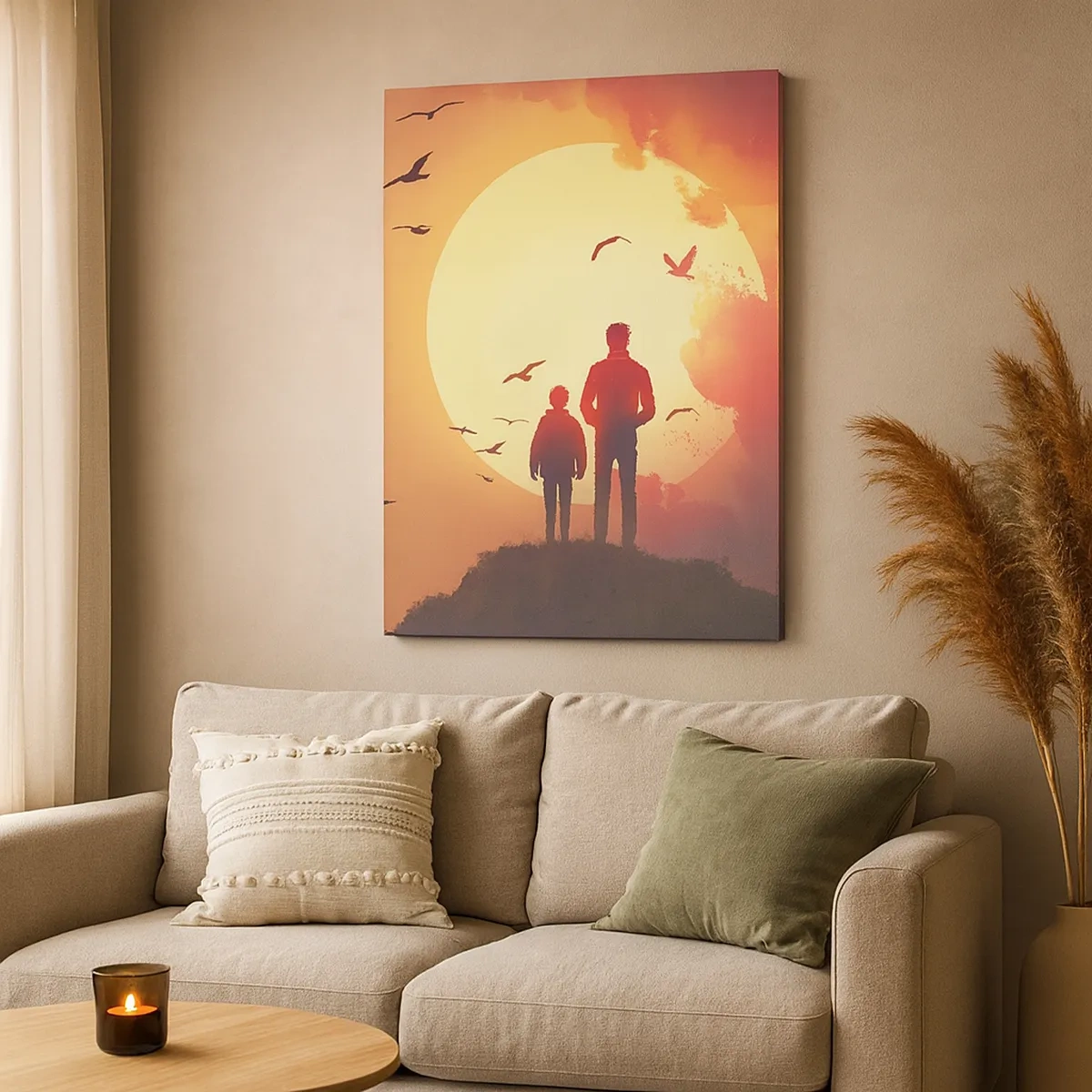 Quadro em tela - Cara a cara com o sol - 50x70 cm