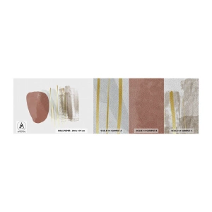 Amostra de papel de parede Premium Sand - Colunata abstrata - Abstração, Pedaço, Padrão Moderno - 100x30 cm
